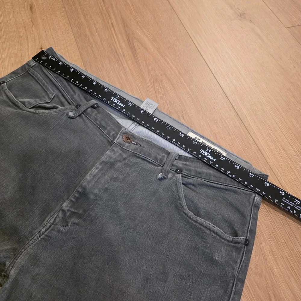 Rogan Puck Jeans Mens Size 36x34 Grey Straight Leg Classic Fit Made in USA Denim
